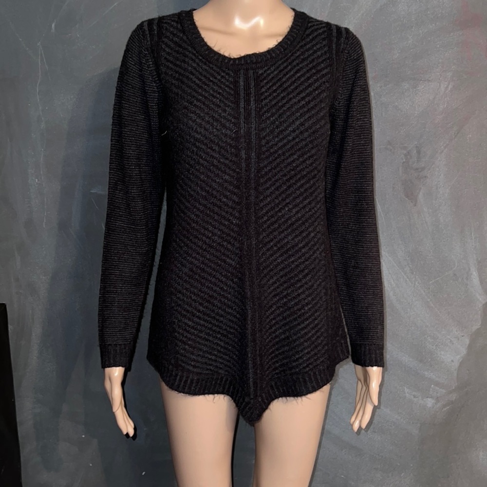 Black & Grey Striped Sweater